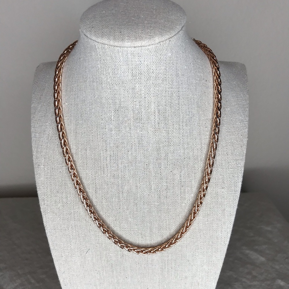 Bronzo Italia Rose Wheat chain 18”